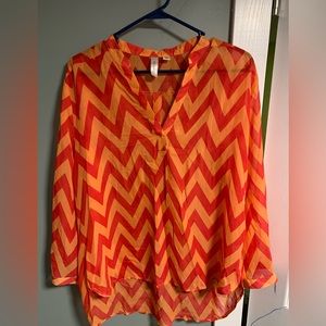 Chevron Sheer blouse
